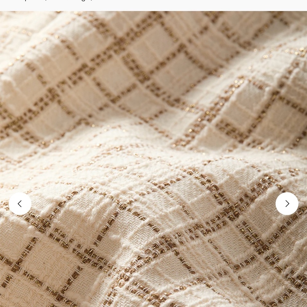 Veronica Beard Cream Plaid Mini Dress - Picture 3 of 3